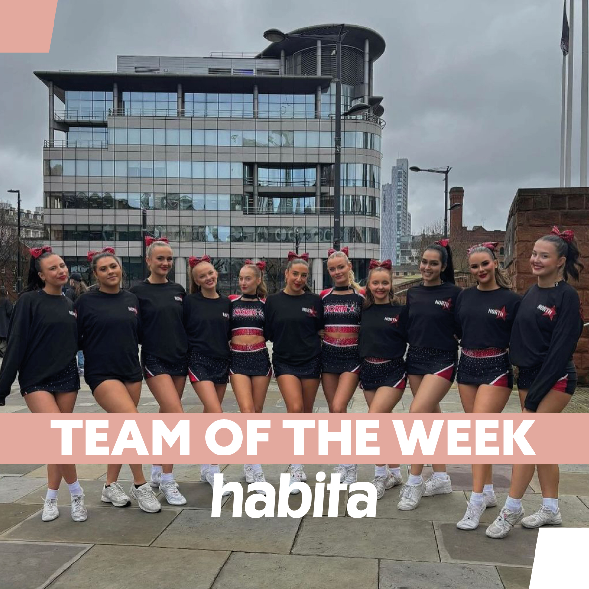 TEAM OF THE WEEK Sponsored by @habitanewcastle This weeks winners as selected by VP SPORT Harvey Burn are… 👯 NORTHUMBRIA NORTHSTARS 👯 The Northstars rocked their first comp of the year! Level 1 & 3 were National Champions, with a close 2nd place for Level 2 and Dance! 👯