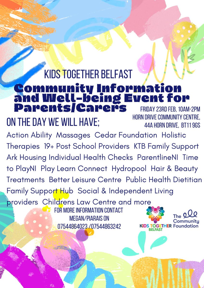 Attending <a href="/KidsTogetherbel/">Kids Together Belfast</a> Community info &amp; Well-being Event for Parent/Carers today? Pop by the Autonomie stand to and chat with Naomi and Sandra to learn more about fun-packed youth programmes we offer young people with additional needs.