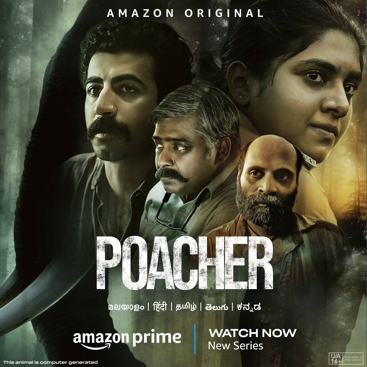 The hunt for the #Poacher has begun🐘 Watch now only on @PrimeVideoIN! #RichieMehta @NimishaSajayan @roshanmathew22 @debu_dibyendu @_QCEnt @EternalSunProd @RayMansfield @sean_mckittrick