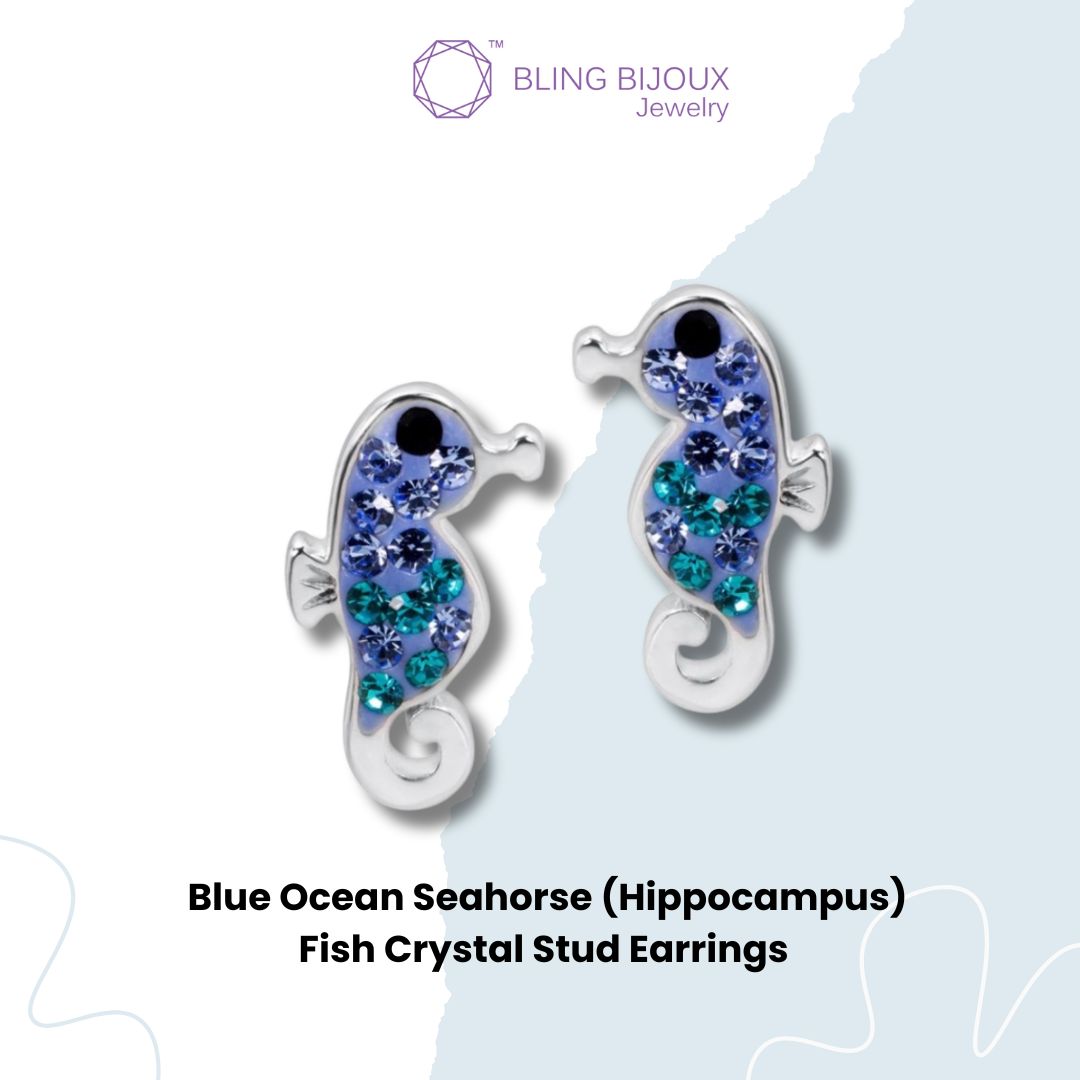 BLINGBIJOUXSHOP's tweet image. Make a splash with these captivating 🐠Blue Ocean Seahorse Fish Crystal Stud Earrings!🌊🐚The #seahorsedesign is a symbol of grace and adventure, making these earrings the perfect way to add a touch of whimsy to your #everydaylook. 

Shop now!👉buff.ly/42NA1kg
#giftideas