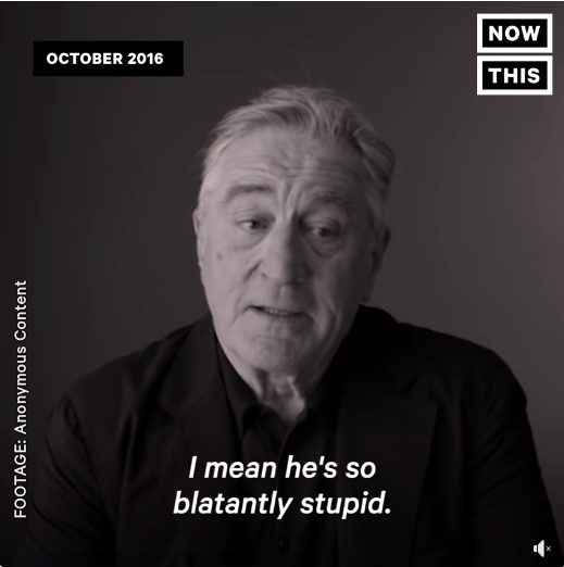 SarahMarie23846's tweet photo. Robert De Niro has been making his distaste for Trump known since before the election https://t.co/53JXuNXx0i