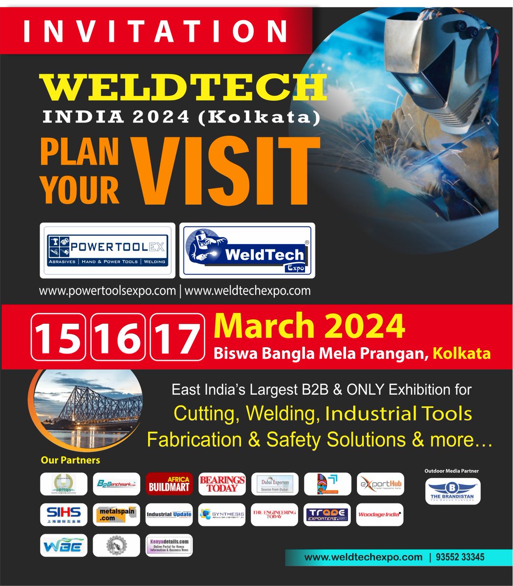 industiupdate's tweet image. Partnerships Ignite Revenue &amp;amp; Market  Growth! Don’t Miss Out the region&apos;s Biggest Networking Platform to  explore innovative and professional Hand Tools, Power Tools, Cutting,  Welding ndustrial Supplies!  VISIT #POWERTOOLEX &amp;amp; #WELDTECH INDIA 2024 - Kolkata edition!