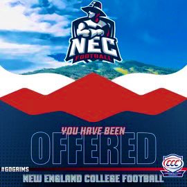 Blessed to receive an offer from New England College . <a href="/Coach_KKelly/">Kevin Kelly</a> <a href="/schmidty_3681/">Alex Schmidt</a> <a href="/FBCoachHannum/">Will Hannum</a>