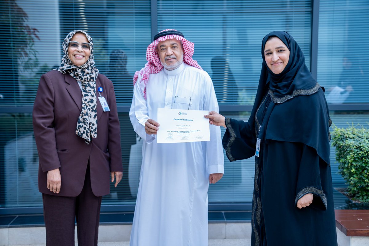 في إطار جهود المركز الساعية إلى تمكين الاختصاصي الاجتماعي على المستوى الإكلينيكي/الطبي، وإثراء معارفه وخبراته في إدارة مرضى السرطان،نُظم بـ #SQCCCRC دورة تدريبية لتطوير مهارات الاختصاصيين الاجتماعيين في رعاية مرضى #السرطان.

للمزيد:
rb.gy/re92xy
rb.gy/6l5i0y