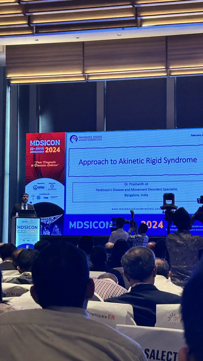 @prashanthlk speaking on a kinetic rigid syndromes. 
From definition to management. 

#mdsicon2024