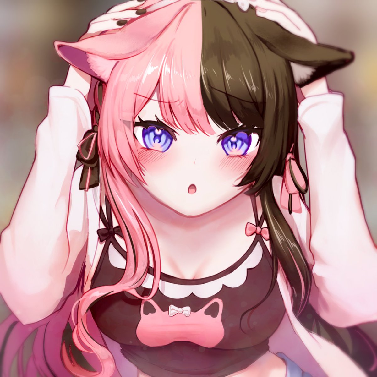 seraa_n012's tweet photo. #猫の日 
#ひなのの絵なの
「猫ｼﾞｬﾅｲﾖ−」
「I'm not a cat...」 https://t.co/rH9aA865Ns