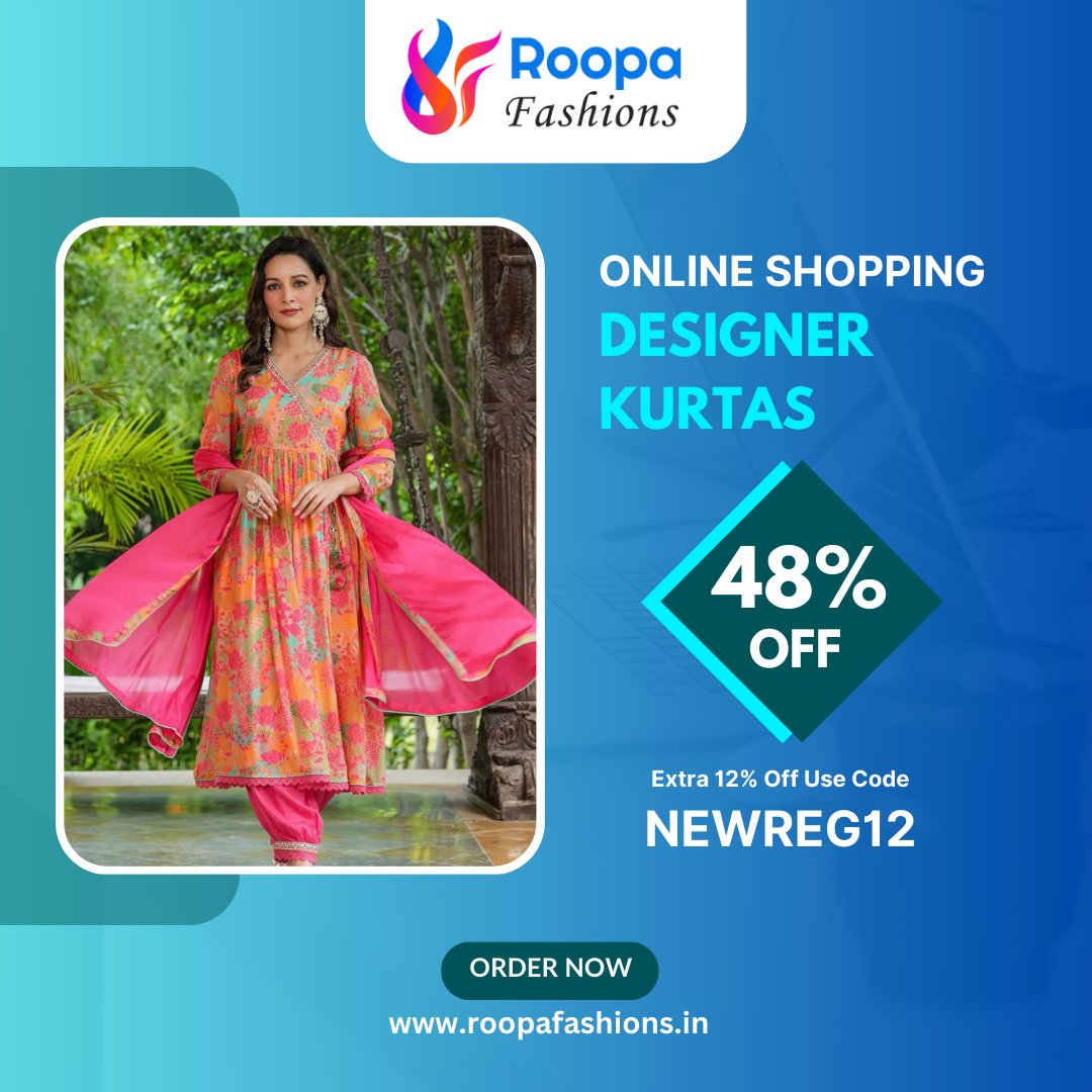 RoopaFashions's tweet photo. ROOPA FASHIONS Designer kurta sale up to 48% OFF
ORDER NOW @ https://t.co/XCTwoj8WiR
For New Registrations Use code NEWREG12 coupon and avail Extra 12% OFF
@ https://t.co/XCTwoj8WiR
Call / WhatsApp: +91 91822 10275
E-mail: help@roopafashions.in
Instagram: https://t.co/7OU9fD5MvS https://t.co/OznrYKnUQf