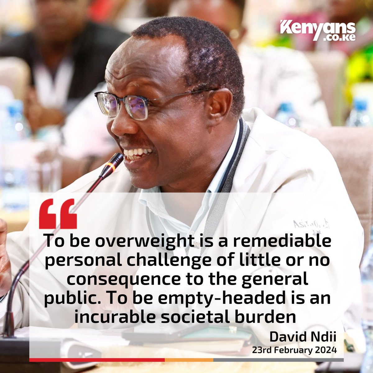 Kenyans's tweet photo. To be overweight is a remediable personal challenge - David Ndii https://t.co/zs6R06ZX2T