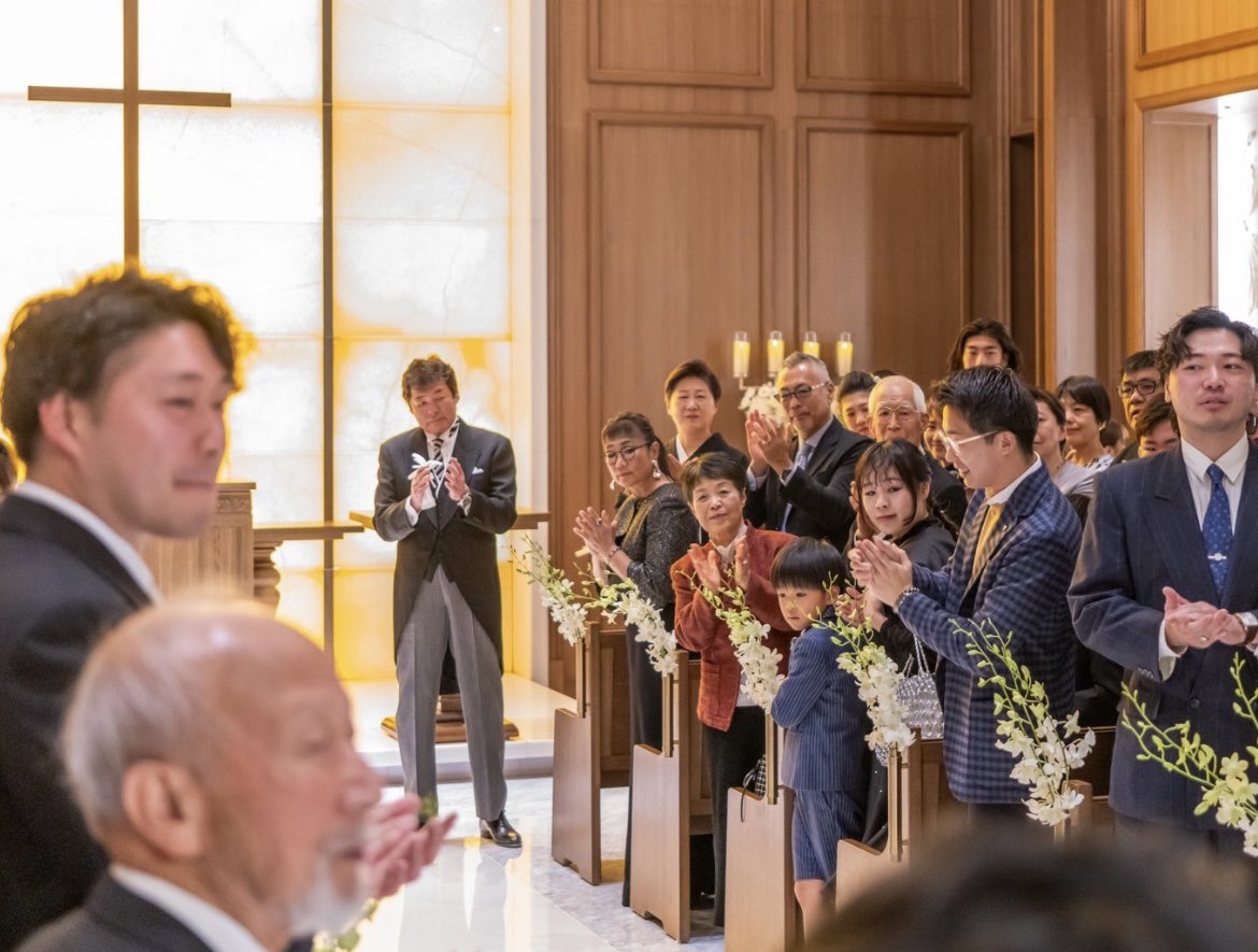 yomeyoshiko224's tweet photo. かずくん、嬉しすぎて、もー、花婿の位置くらいまで、出ちゃってるもんね https://t.co/Gw12GJuYO4