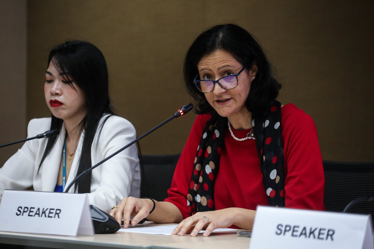 “We need to break the deadly nexus of hunger, climate chaos & conflict. And quell the threat they pose to intl' peace & security”, @OHCHRAsia's Deputy Rep Katia Chirizzi said at #APFSD's side event, co-organised by @OHCHRAsia, @aippnet, @FAOAsiaPacific & @FairFinanceAsia.