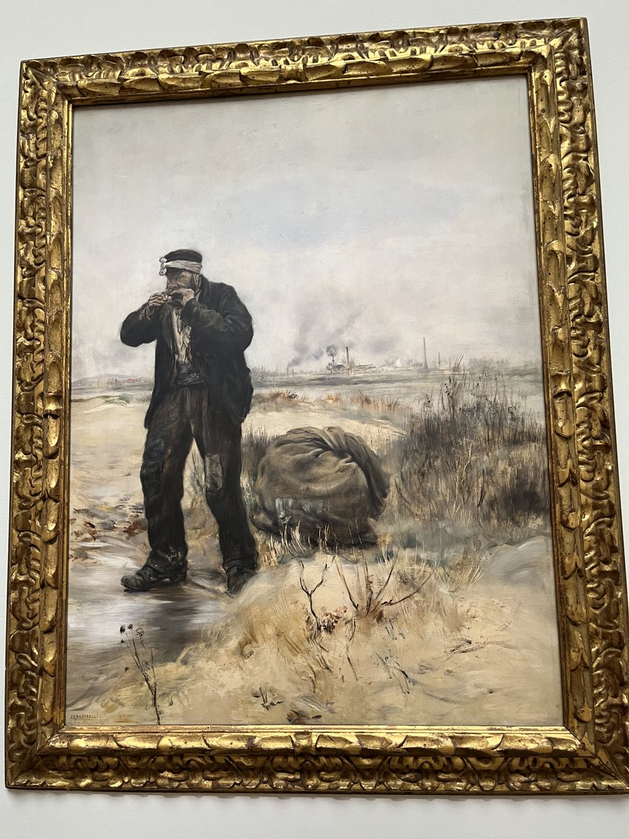enoitan's tweet photo. A #Nantes, j'ai revu le Musée d'Arts, splendidement modernisé, et quelques images obsédantes: le chiffonnier de #Raffaëlli, Jacques Bizet par #Delaunay, Devant "Le Rêve" de #Detaille par #Legrand, et bien sûr Courbet et La Tour. https://t.co/s5o9SNybWW
