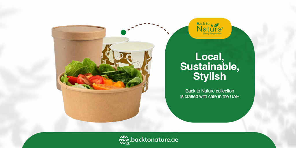 WeGoBack2Nature's tweet image. Unlock the world of sustainable living with Back to Nature! 🌿✨ All our eco-friendly products are skillfully made in the UAE. From trendy paper bags to versatile containers, each item is a stylish stride towards a greener future. 🌍🇦🇪

#EcoChallenge #Dubai #SpreadTheWord