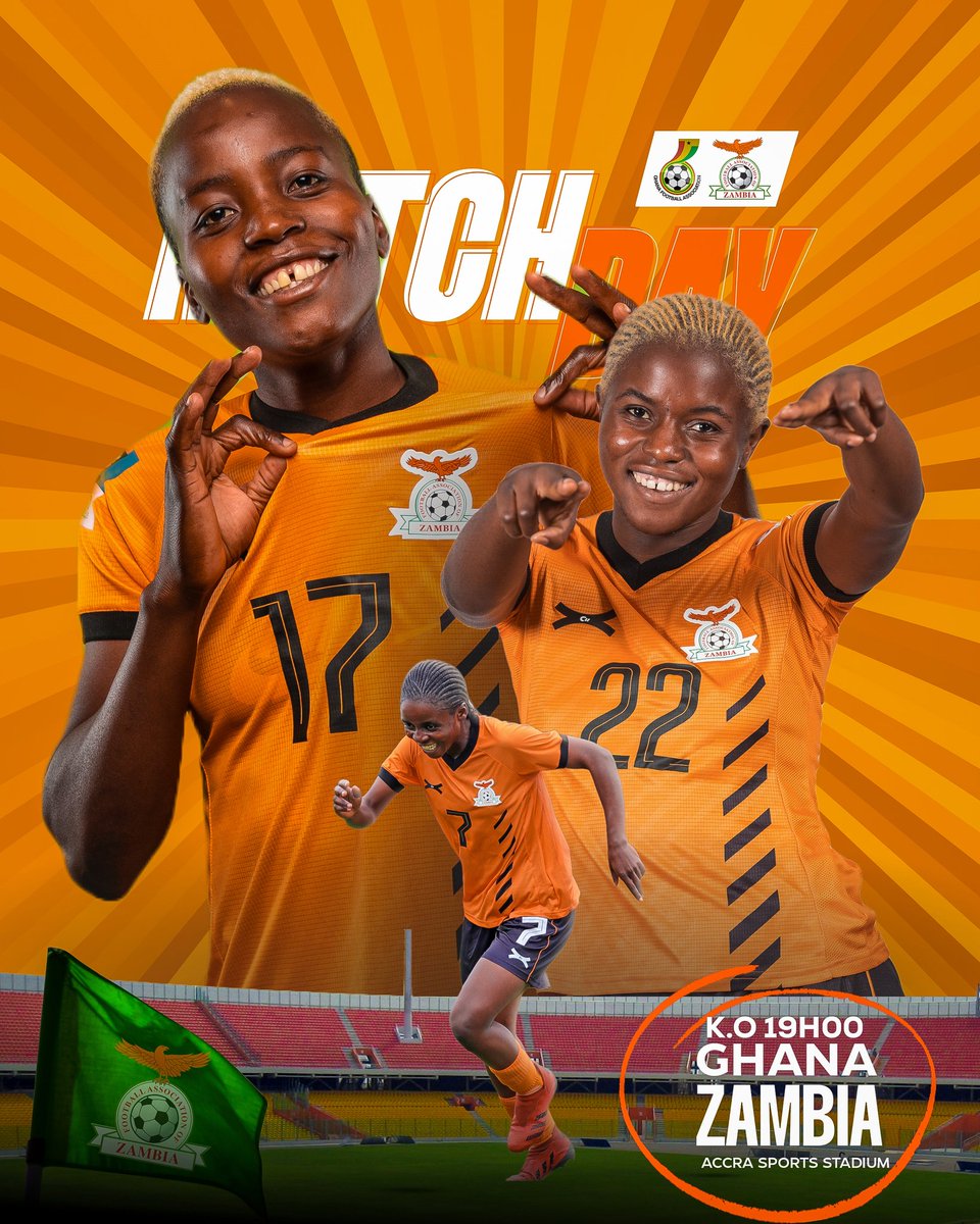 The BIG DAY is finally here 🔥

All roads lead to the Accra Sports Stadium. 

🇬🇭 v 🇿🇲

⏰ 17:00 GMT 

Let's hear your predictions for tonight? 
#ShineBlackQueens #WeAreCopperQueens #Paris2024