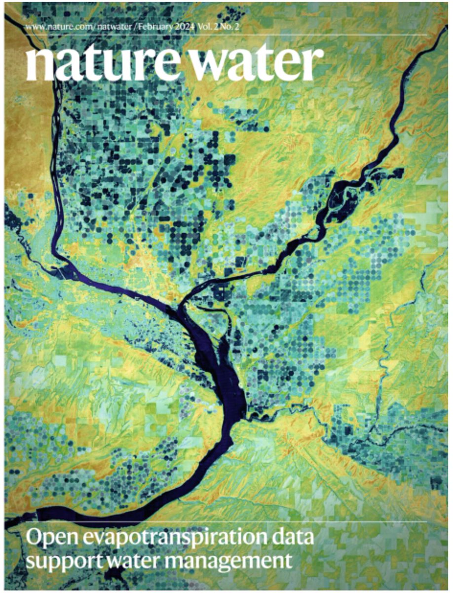Our OpenET paper made it on the cover of Nature Water <a href="/NatureWaterJnl/">Nature Water</a> this month. Pretty!

nature.com/articles/s4422…

@watermapper <a href="/anderson_ruhoff/">Anderson Ruhoff</a> <a href="/guregorikkuma/">Gregory Halverson</a> <a href="/YanghuiKang/">Yanghui Kang</a> <a href="/LLaipelt/">Leonardo Laipelt</a> <a href="/sciencebyAJ/">Adam Purdy</a> @TCtheWang <a href="/YunYang_Water/">Yun Yang</a> <a href="/openetdata/">OpenET</a>