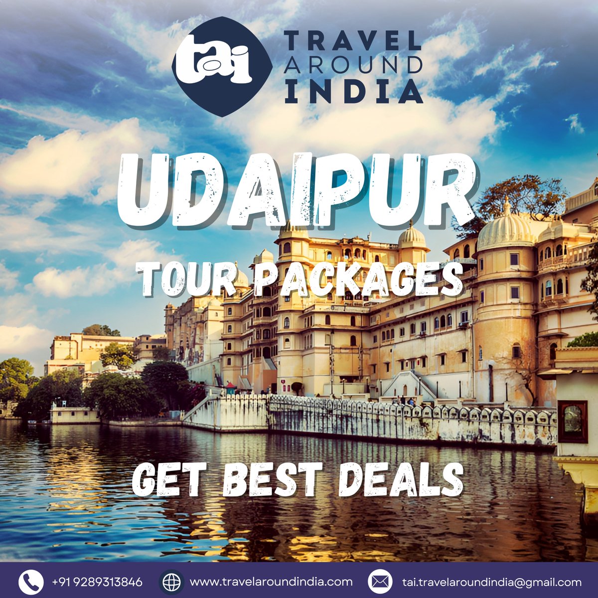 TravelAroundIn3's tweet image. Don’t wait to book your Udaipur Tour Packages with Travel Around India (travelaroundindia.com) Reach us for best available packages with BEST RATES GUARANTEE! Email us tai.travelaroundindia@gmail.com

#udaipurtourpackages
#udaipurtour
#udaipur
#tai
#travelaroundindia
#india