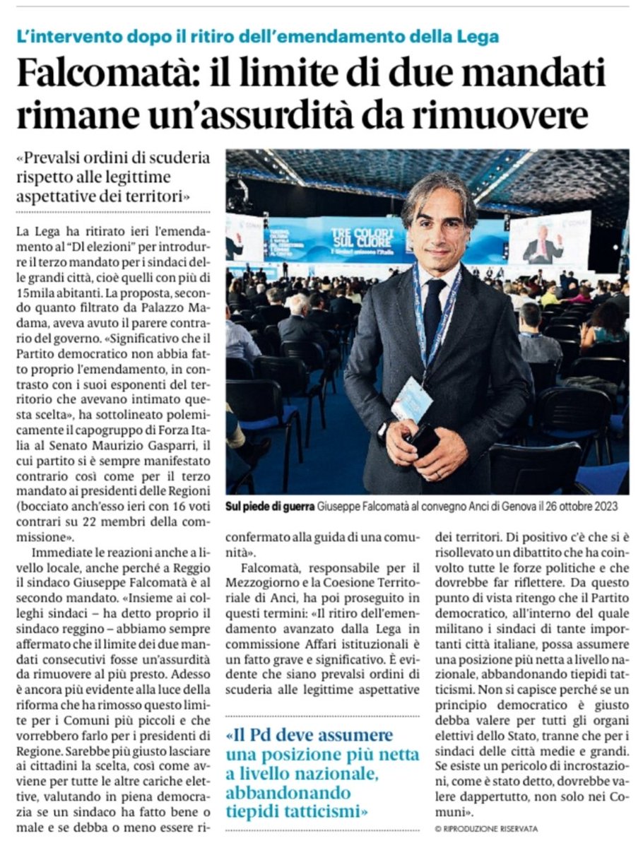 Sul #terzomandato è grave il ritiro dell'emendamento della Lega. È evidente che alla fine siano prevalsi gli ordini di scuderia. Però su questi temi il Pd e il centrosinistra devono essere più netti e coraggiosi. Non c'è alcun pericolo di "incrostazioni". Il mio intervento qui ⬇️