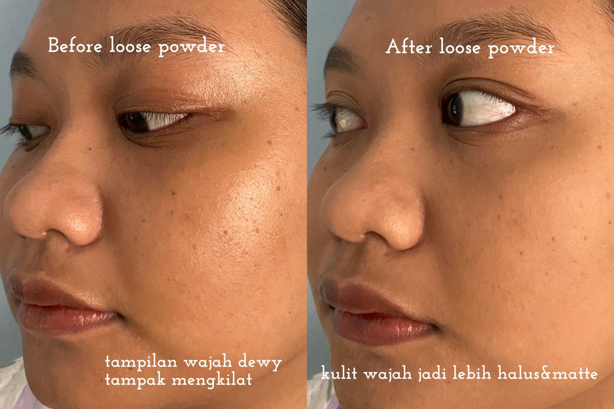 plumpypum's tweet image. Pakai filter ❌
Pakai loose powder ✅

loose powder ini oke banget sih buat makeup harian ataupun buat nge-set complexion 

Ada yang tau aku pakai apa??

#pumereview