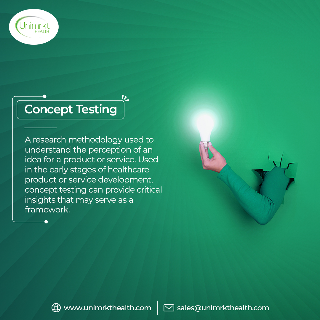 UnimrktHealth's tweet image. Unimrkt Healthcare offers Concept Testing services to address this need. 

To talk with a healthcare market expert, send an email to sales@unimrkthealth.com.​

#Unimrkthealthcare #Decisionmakers #Concepttesting #FutureInsights #StrategicIntelligence #Expertiseinsights