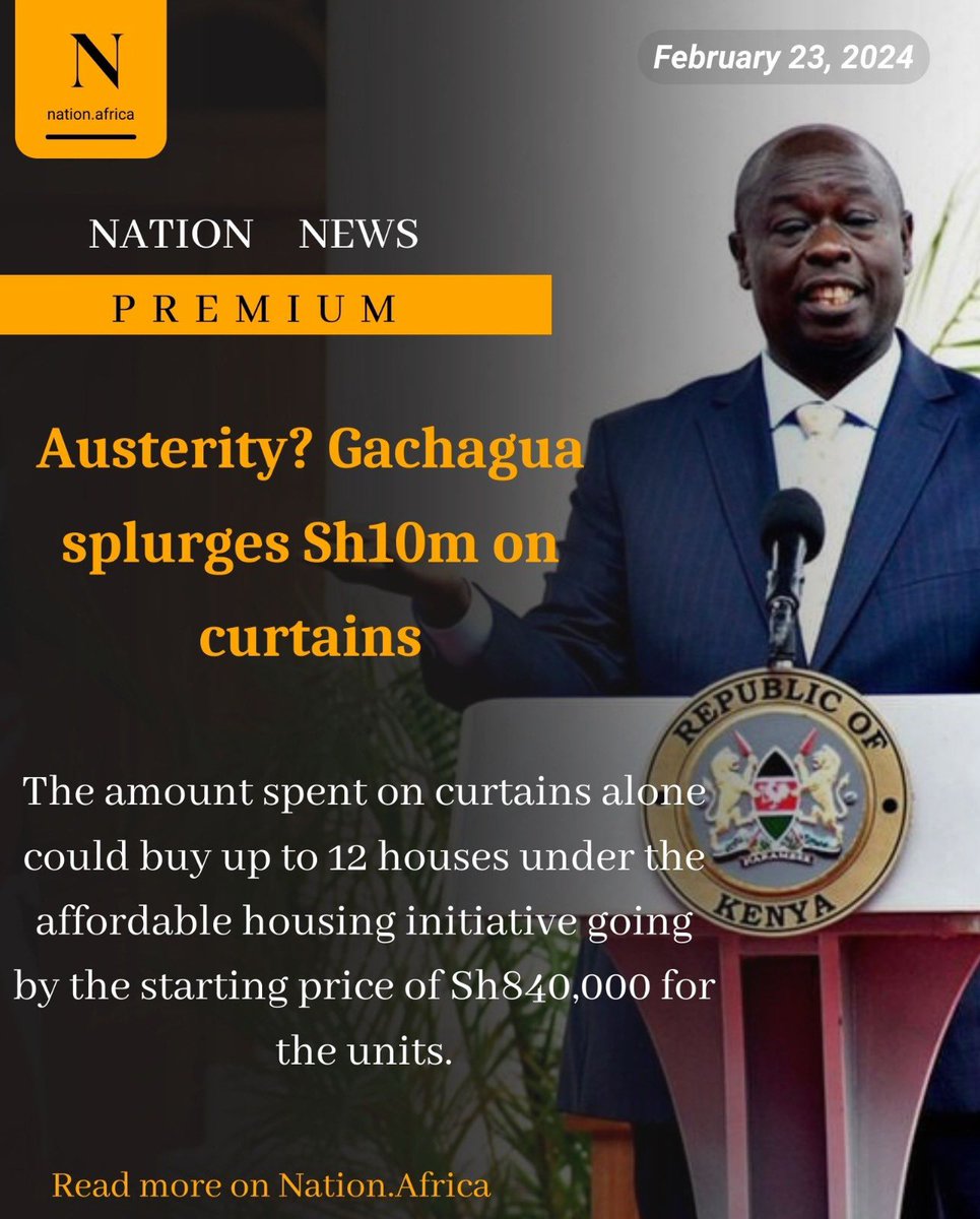 paulinenjoroge's tweet photo. Now I see why they spent Ksh 600 million to renovate a house that had been built using Ksh 450 million. Yaani huku kwa kina Kamau, pesa ya renovation inakuwanga mingi kuliko pesa ya kujenga nyumba.

Alafu Ksh 10 million for curtains yawah?! https://t.co/XKpcffyUpY