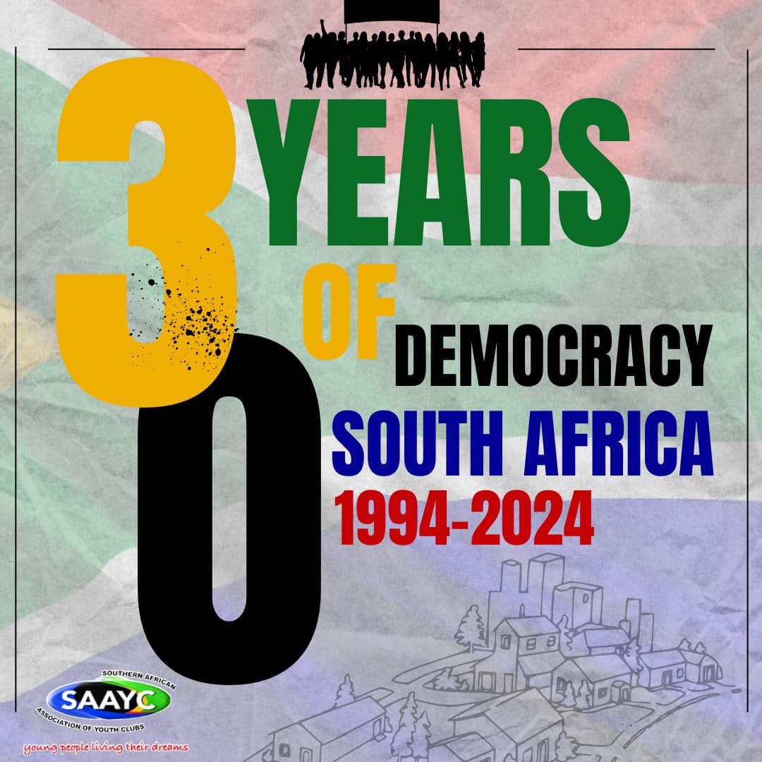 [30 Years Of Democracy] Reflecting on 30 years of democracy in South Africa – a journey of resilience, unity, and progress. From struggle to strength, we stand together, embracing freedom and diversity. #YouthEmpowerment #30YearsOfDemocracy #UnityInDiversity #SouthAfricaStrong