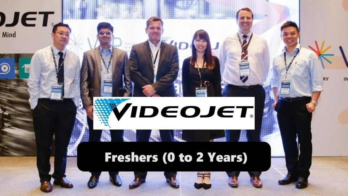 Videojet Technologies Freshers Recruitment

Profile: Engineer Technical Support

Education: Graduation / Diploma

Experience: Freshers (0 to 2 Years)

Apply Now: jobkeka.com/videojet-techn…

#HiringFreshers #Recruitment2023 #jobs #jobsearch #ITjobs