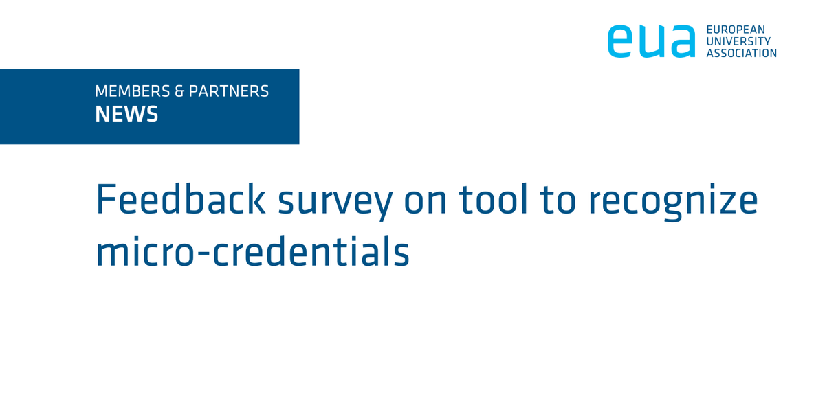 .<a href="/Nuffic/">Nuffic</a> has developed ‘the Micro-Evaluator’, an open, online tool to help recognition professionals effectively evaluate the quality of any #microcredential. If this is relevant to your work, please fill in this 10-minute survey bit.ly/42Pf20N

@ENICNARIC_NL