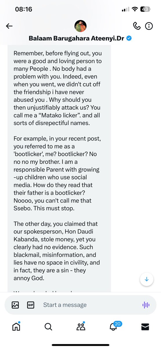 KakwenzaRukira's tweet photo. Mr. @BalaamAteenyiDr focus on the bivulu, pumbav. Olinga etakko lya chairman Pombe League Uganda (PLU) @mkainerugaba. I don’t worship people. I worship the law and institutions. I only describe people perfectly and your obese curmudgeon son of the senile despot is no exception. https://t.co/5kQ29ew0GS