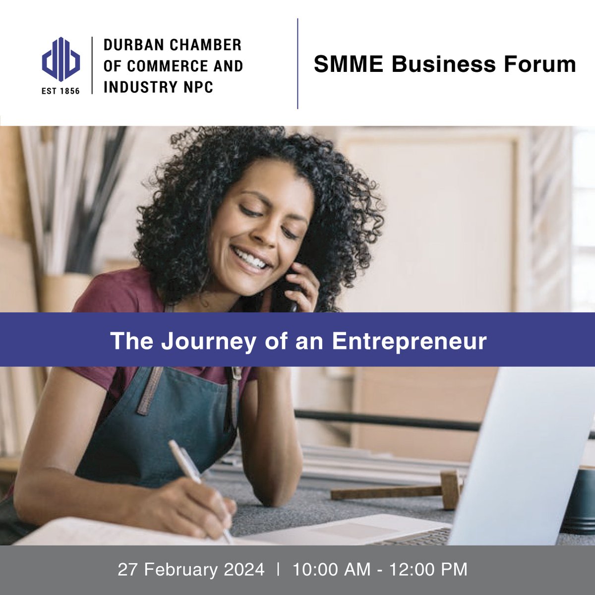 DurbanChamber's tweet photo. Join the Durban Chamber of Commerce and Industry NPC, for its SMME Business Forum Meeting on Tuesday, 27 February 2024 at The Murray Grindrod Room (101 Isaiah Ntshangase Road), from 10:00 to 12:00.
To RSVP, please click the link below:
 https://t.co/nb4Si3jXgt https://t.co/wL1FRH2FSO