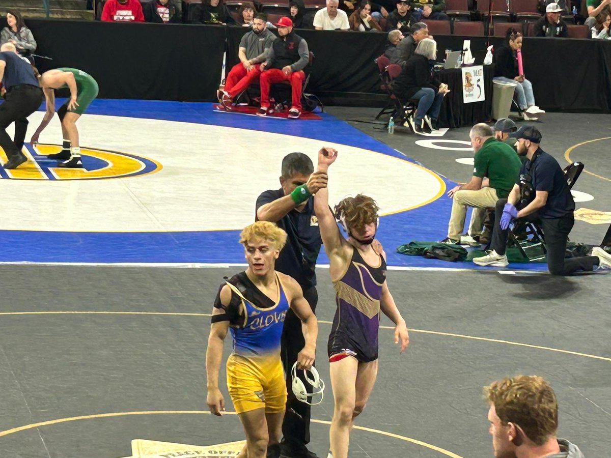 Day 1, Valencia High School’s Slater Hicks @ The 2024 CIF State Wrestling Championships: He went 2-0 and is on to the quarterfinals! 
Go VIKES!!!