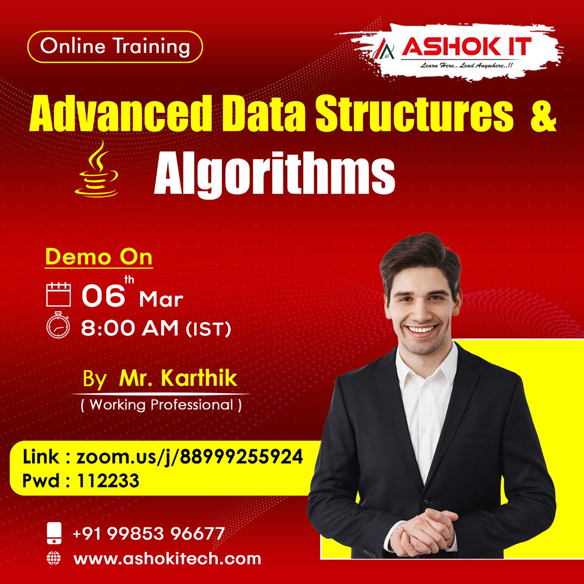 ashokitschool's tweet image. ๐ Advanced Data Structures and Algorithms๐
โ๏ธ Enroll Now : bit.ly/3OlgrXm
๐ Free Demo On 06th-Mar @ 08:00 AM IST
๐ Follow Our WhatsApp Channel : bit.ly/4565QED
#DataStructure&Algorithms #DataStructureandAlgorithmsCourse