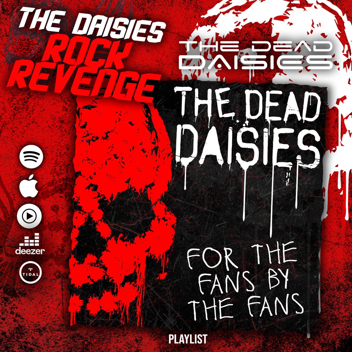 Well the votes are in…..😎
Check out the “For The Fans By The Fans” playlist as voted by you guys!⚡⚡
Stream away and turn it up nice & loud!🚀🚀
Have a rockin' weekend everyone!🤘🤘

thedeaddaisies.com/daisies-rock-r…

#TheDeadDaisies #TheDaisiesRockRevenge #ForTheFansByTheFans #Playlist