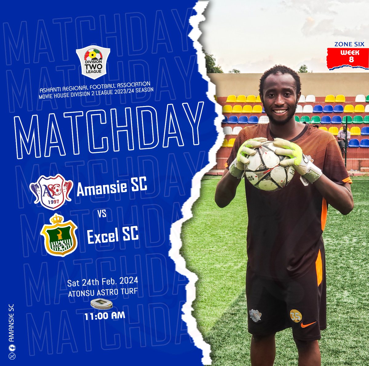 Amansie_SC's tweet photo. 𝐎𝐮𝐫 𝐒𝐞𝐜𝐨𝐧𝐝 𝐑𝐨𝐮𝐧𝐝 𝐉𝐨𝐮𝐫𝐧𝐞𝐲 𝐁𝐞𝐠𝐢𝐧𝐬 𝐓𝐡𝐢𝐬 𝐖𝐞𝐞𝐤𝐞𝐧𝐝 𝐚𝐭 𝐇𝐨𝐦𝐞.

#ASCEXC #ASC  #UnitedWePlayUnitedWeWin https://t.co/DSmZppiC1v