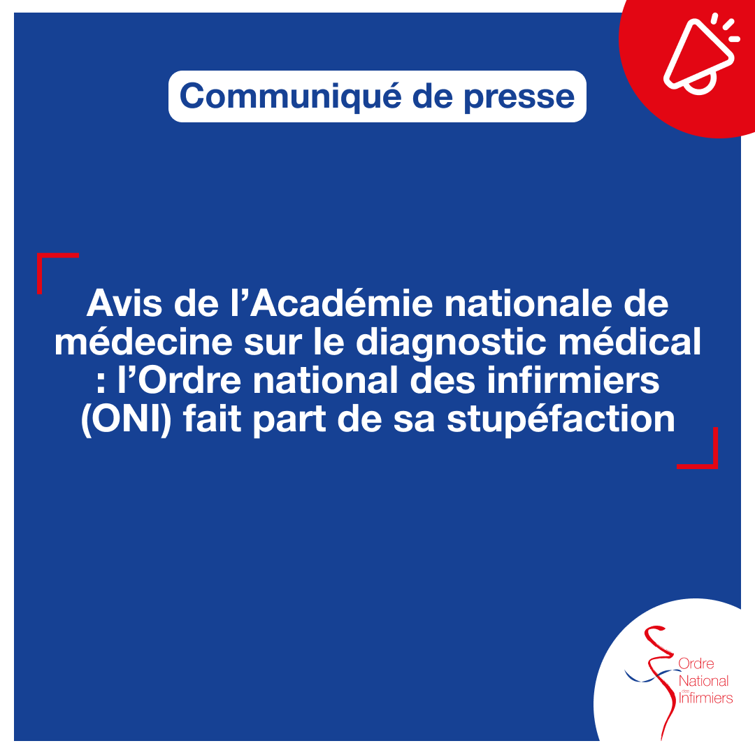 📢[#Communiqué]

L'Ordre fait part de sa stupéfaction face au communiqué de l'Académie nationale de médecine.

A lire ⤵️
ordre-infirmiers.fr/avis-de-l-acad…