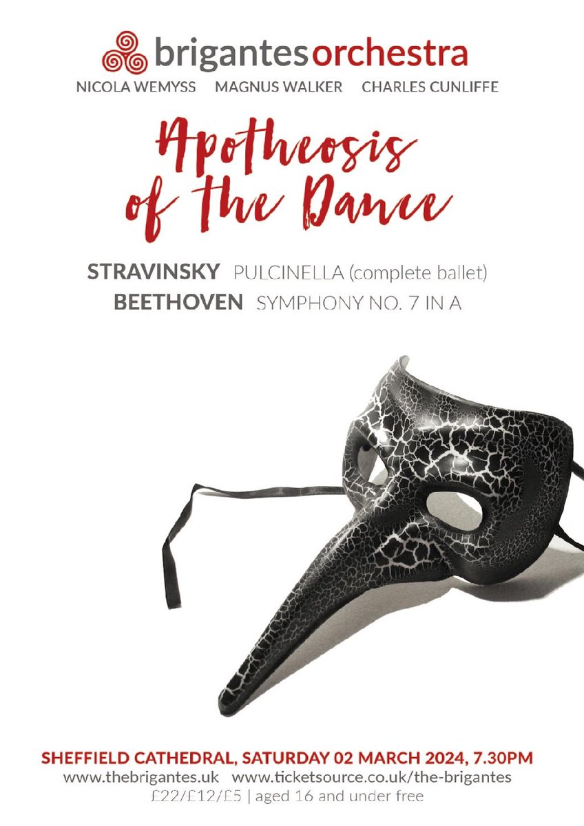 Join us on Saturday 02 March at Sheffield Cathedral for our next concert - it’s all about dance! Stravinsky and Beethoven 7. And don’t forget - children and young people (under 16) are free. Tickets here - thebrigantes.uk/apotheosis.html <a href="/ClassicalSheff/">Classical Sheffield</a> <a href="/sheffcath/">Sheffield Cathedral</a> <a href="/QConductor/">QConductor</a>