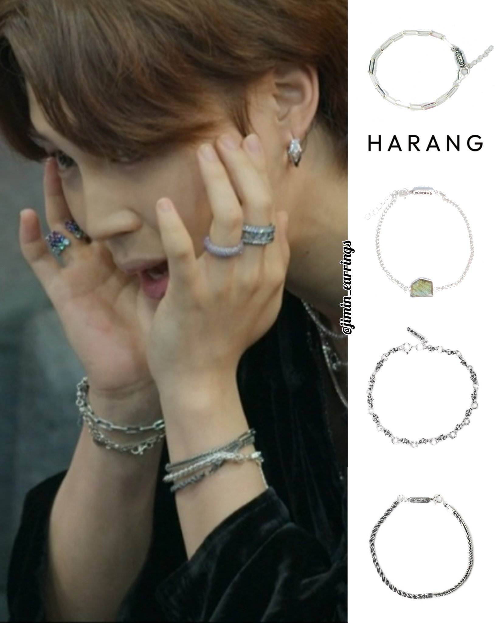 [HARANG]★BTS 着用★HR 05B_Silver Knotted Bangle Bracelet HARANG]☆BTS 着用☆HR 05B_Silver Knotted Bangle Bracelet