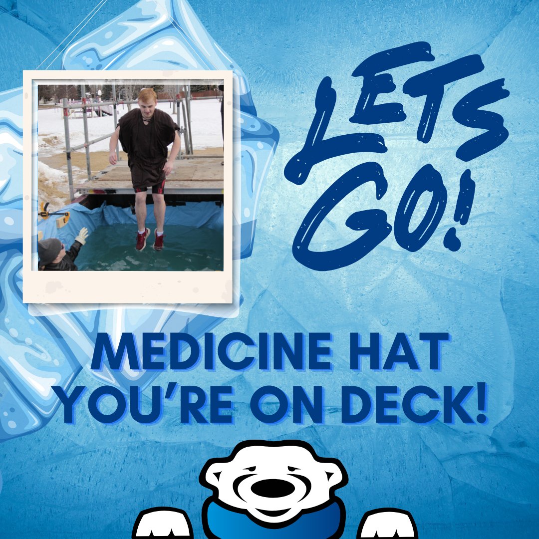 Medicine Hat You're on Deck!!! Get ready to be #Freezinforareason tomorrow at the Medicine Hat Polar Plunge. This Plunge is part of the Final Leg Torch Run where LETR members from across Canada carry the Flame of Hope around AB & into the #socwgcalgary2024 opening ceremonies!!!