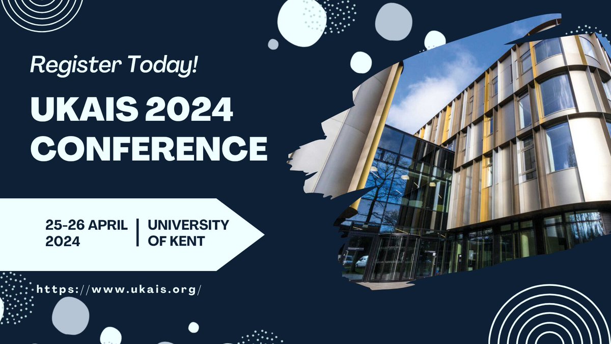 #UKAIS2024 conference registration is open! Don't miss out on the early bird rates! Please see information here:
ukais.org/registration-d…