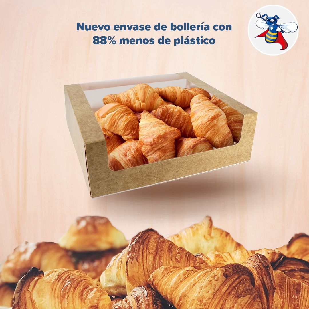 Te apetece desayuno de @carrefoures? Con el nuevo envase de bollería se usa un 88% menos de plástico y se evita la emisión de 699 toneladas de CO2 (como sacar 100.000 bolas de plástico del agua)♻️🌍
❤️si te gusta la medida
#SinPlásticoEsFantástico #ComprometidosConElMedioAmbiente