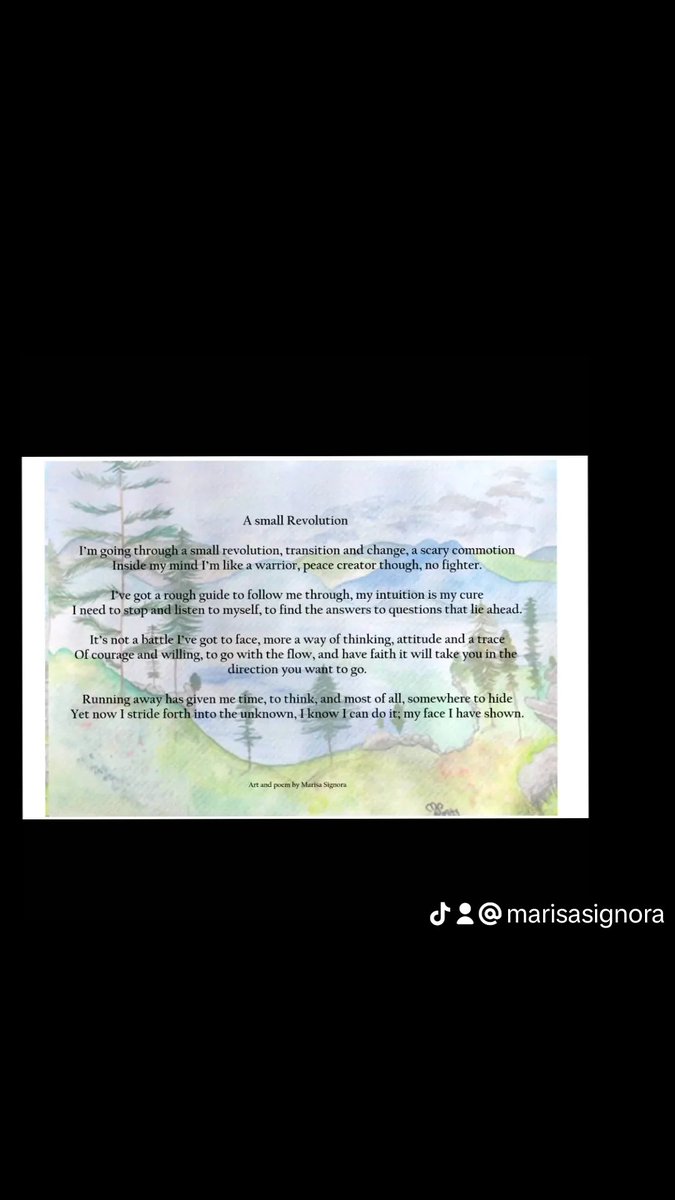 A small revolution... Poem and art by Marisa Signora 
#marisasignora #originalpoetry #inspirationalwords #poetryandart