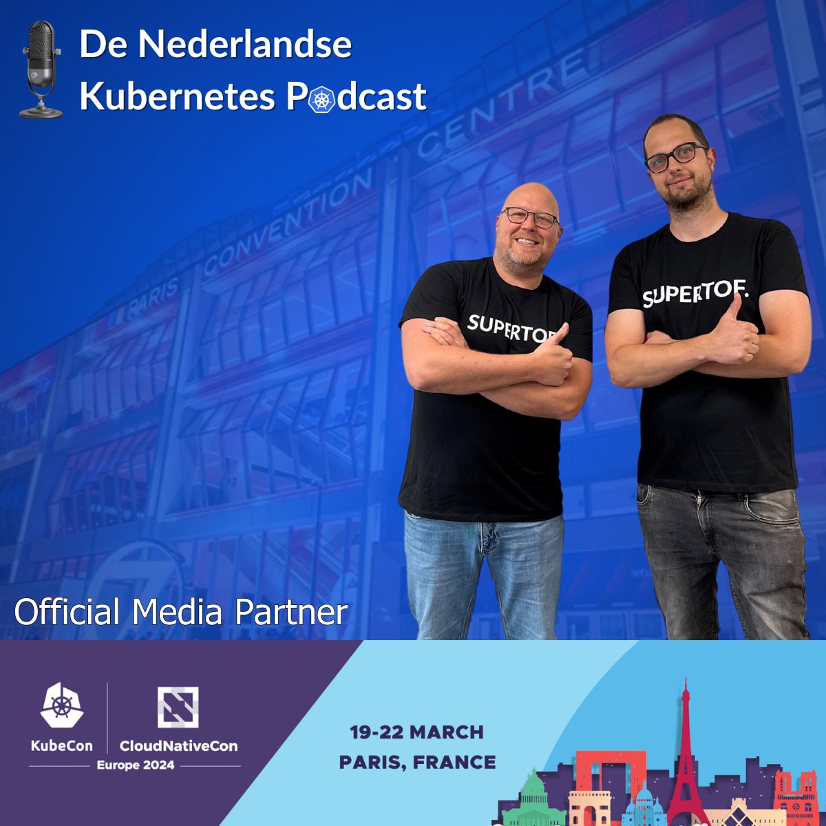 Absoluut #supertof nieuws! 🚀 Dit jaar zijn we opnieuw van de partij bij #KubeCon #CloudNativeCon en zijn we zelfs officieel mediapartner geworden. 🌟 #excited #innovation #Kubernetes #podcast