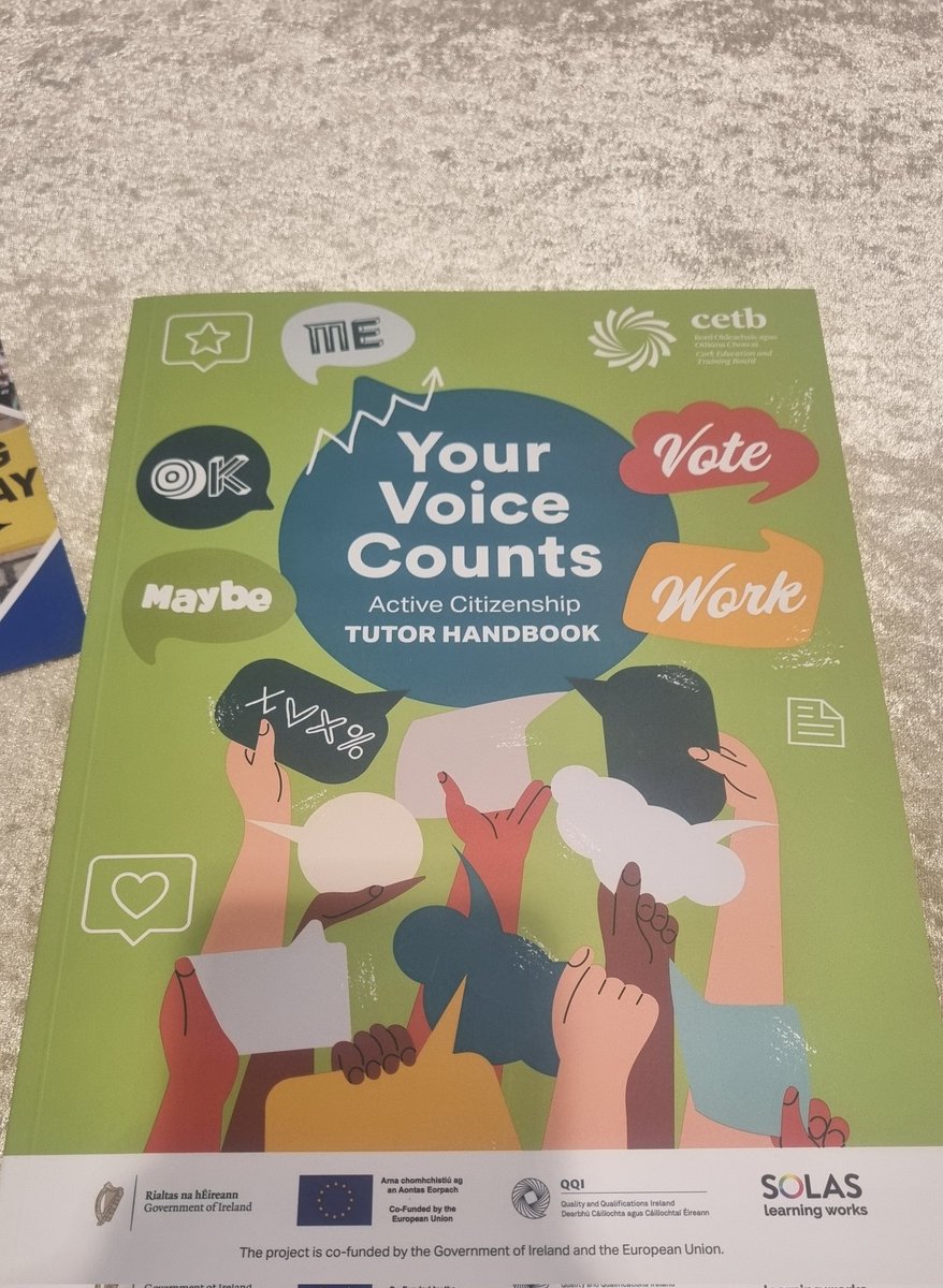 Launching Your Voice Counts Active Citizenship Programme this morning in Vertigo <a href="/Corkcoco/">Cork County Council</a>. The aim of the programmes is to raise critical awareness and understanding about decision-making! <a href="/aontas/">AONTAS</a> <a href="/ETBIreland/">ETBI</a> <a href="/SOLASFET/">SOLAS</a>