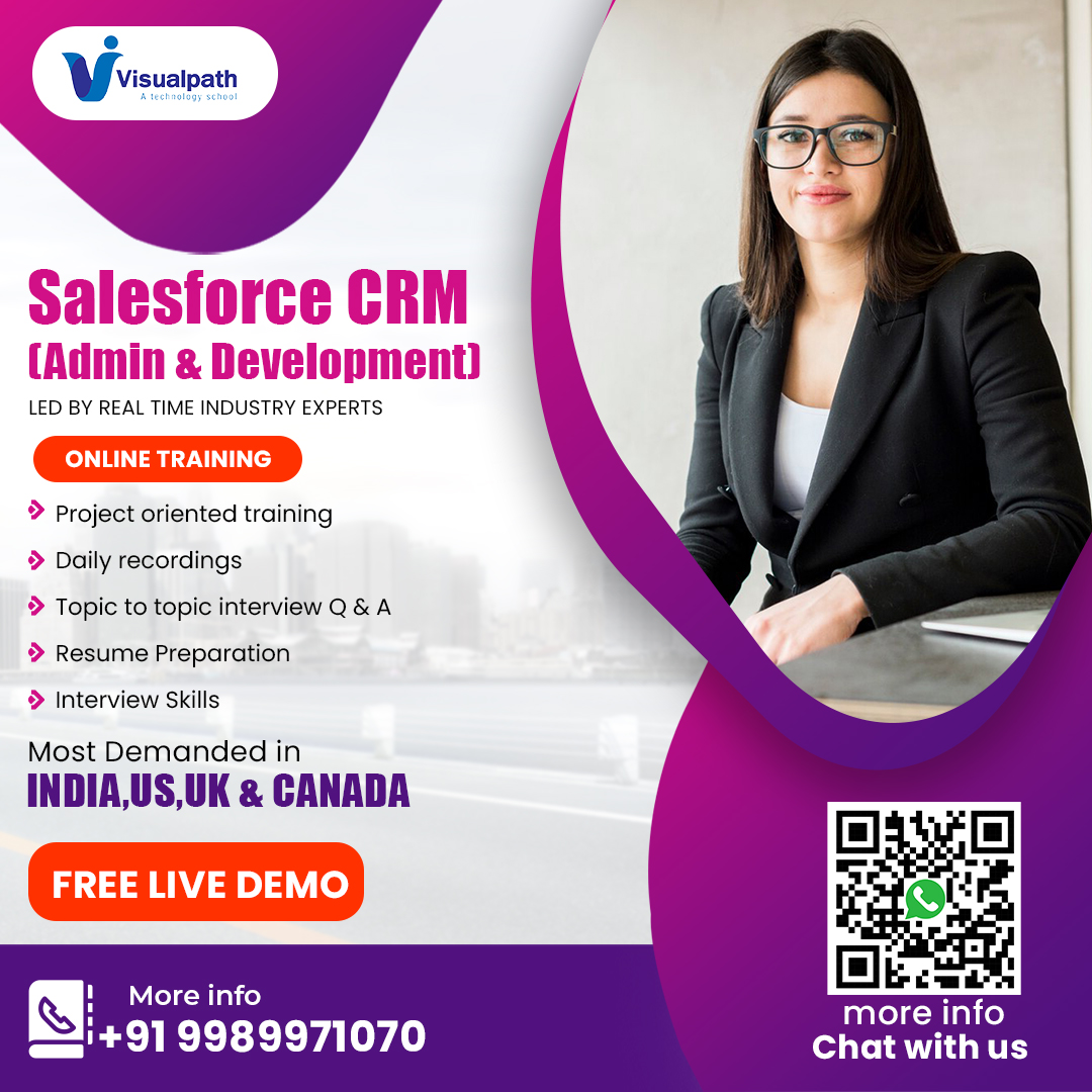 Jay_visualpath's tweet image. @VisualpathEdu Teaching is the best Salesforce CRM Training in Ameerpet. It is the NO.1 Institute in Hyderabad Providing Online Training Classes. Contact us +91-9989971070.
Visit: visualpath.in/salesforce-crm…

#SalesforceCRMOnlineTraining #SalesforceCRMTraining #SalesforceTraining
