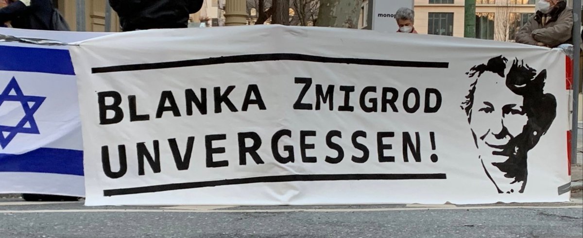 In Erinnerung: Heute vor 32 Jahren, am 23.02.1992, wurde in #Frankfurt-#Hessen die Jüdin #BlankaZmigrod durch einen verurteilten Rechtsterroristen ermordet. 
#keinVergessen #SayHerName