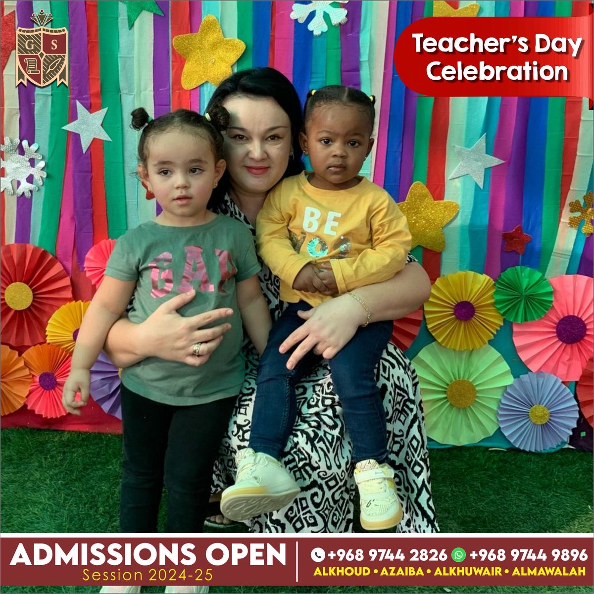 Sumairafarooqui's tweet photo. Celebrating our amazing educators on #teachersday. From inspiring minds to shaping futures, we honor their dedication and passion. Here our students are celebrating teacher's day at Mawalah Campus. 
#celebration #teachersday #granadaschool #daycareschool #kidsschool #gratitude https://t.co/NZ0Lo7vI2O