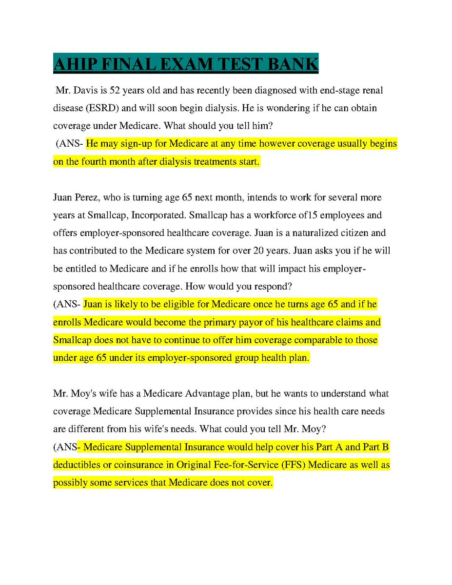 TEST BANK FOR AHIP FINAL EXAM  QUESTIONS & ANSWERS 2023/2024
fliwy.com/item/376043/te…

#testbankforahip #ahipfinalexamquestionsandanswers #ahip #ahip2024 #fliwy #fliwy.com