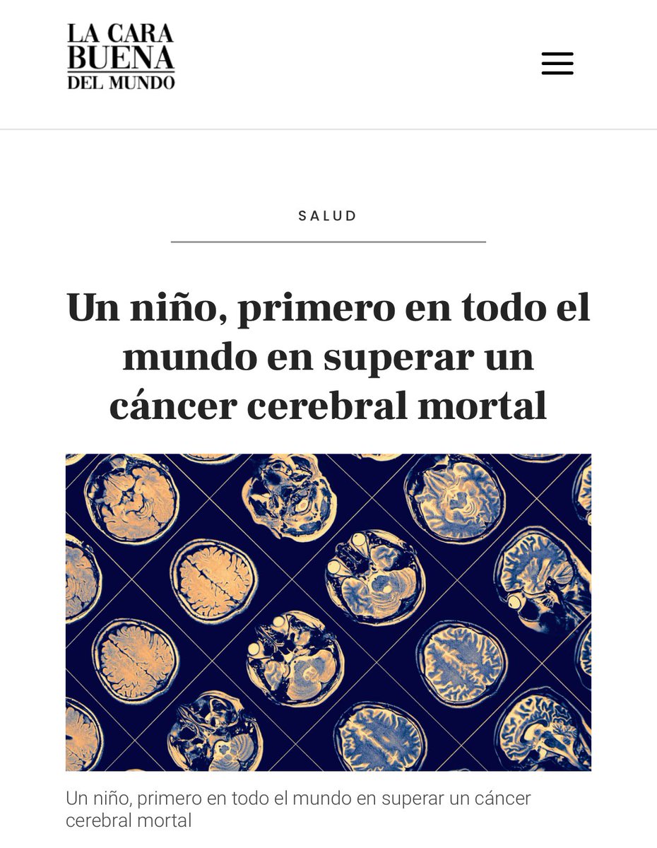 Primer niño en el mundo en superar un cáncer cerebral mortal. Más Información ℹ️ ⬇️ lacarabuenadelmundo.com/un-nino-primer…