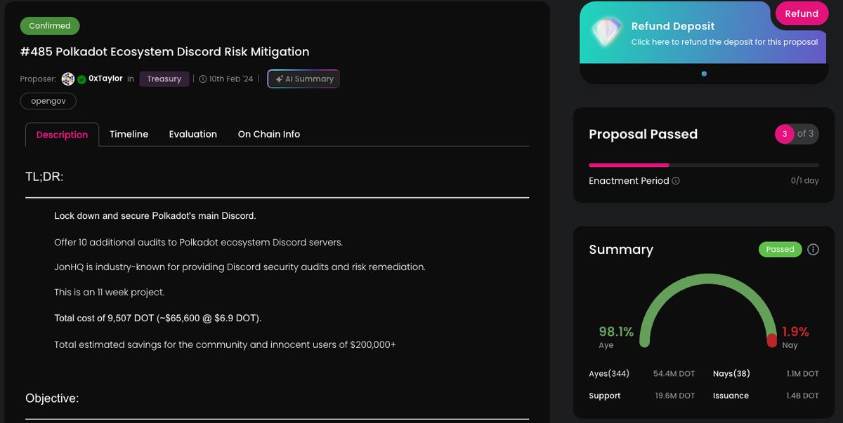 0xTaylor_'s tweet image. Thanks to all the #OpenGov voters who came out to vote in support of my and @Jon_HQ&apos;s referenda. We are getting started on this immediately and will have a Google form out in the next day for teams to apply so let your favorite parachain know to look out for the application! Plan…