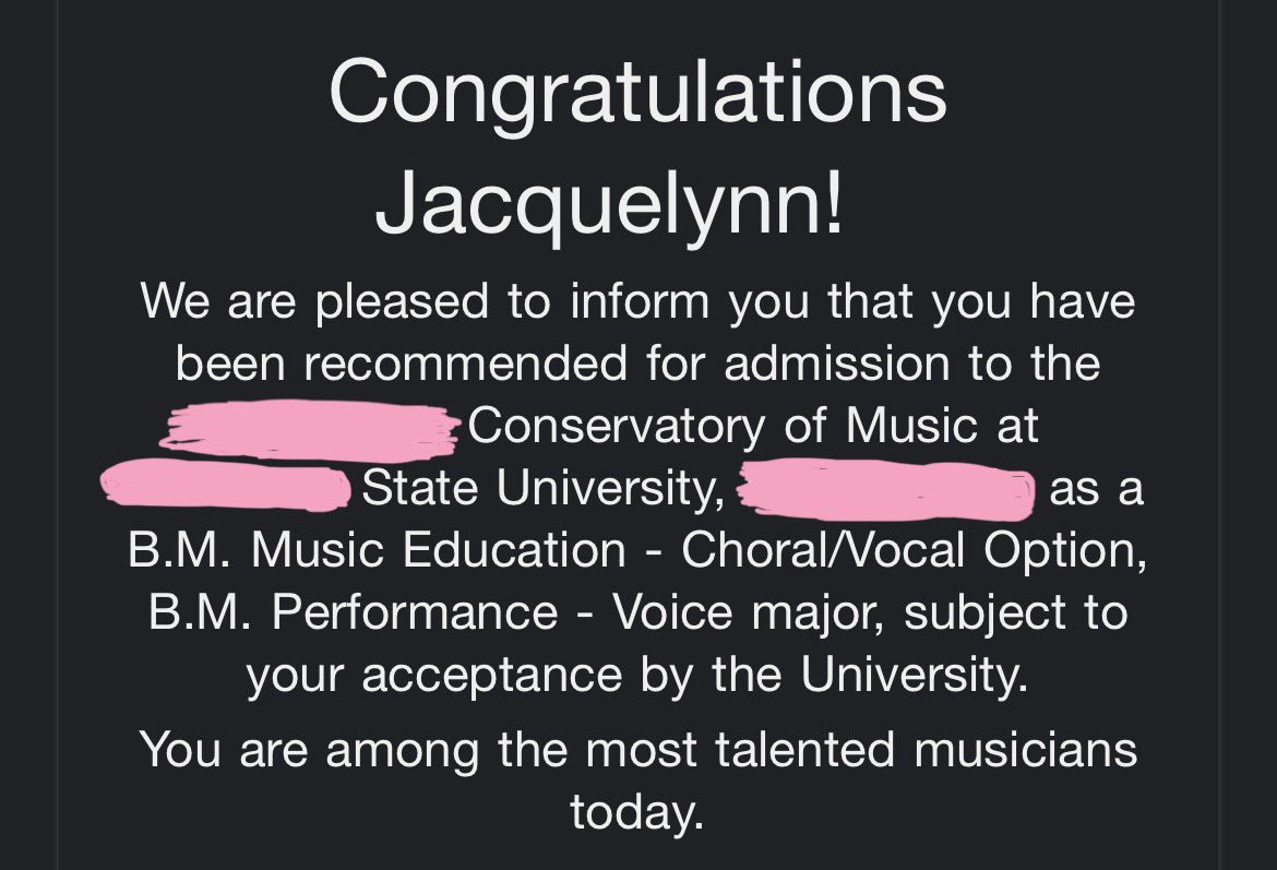 WackyJackEEEEE's tweet photo. YIPPIEEEEEEE💃🕺💃🕺💃🕺

I’ve been absolutely ecstatic all day after receiving this email. I can’t wait to continue this journey of mine at such a wonderful school.🙏💞 https://t.co/lb1OGEJYg5