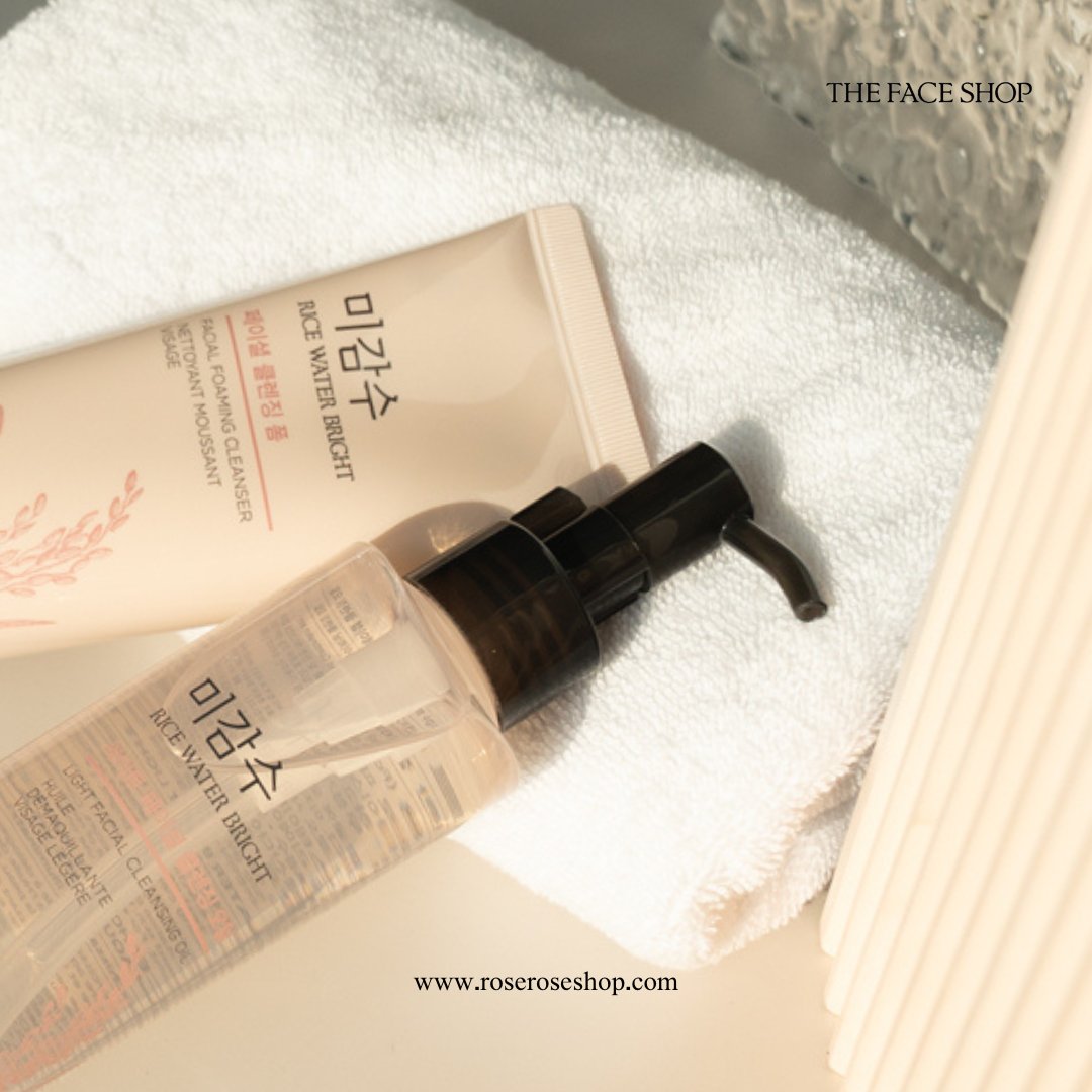 roseroseshop's tweet photo. the face shop 
rice water bright cleansing oil &amp; foam cleanser.
📌https://t.co/khiHzTRfjV

Rice water cleansing that makes your skin clear and white.
Feel the bright and moist skin right after washing your face.
#skincare #makeupremover  #cleansingoil #foamcleanser https://t.co/MMK4HvfHR7