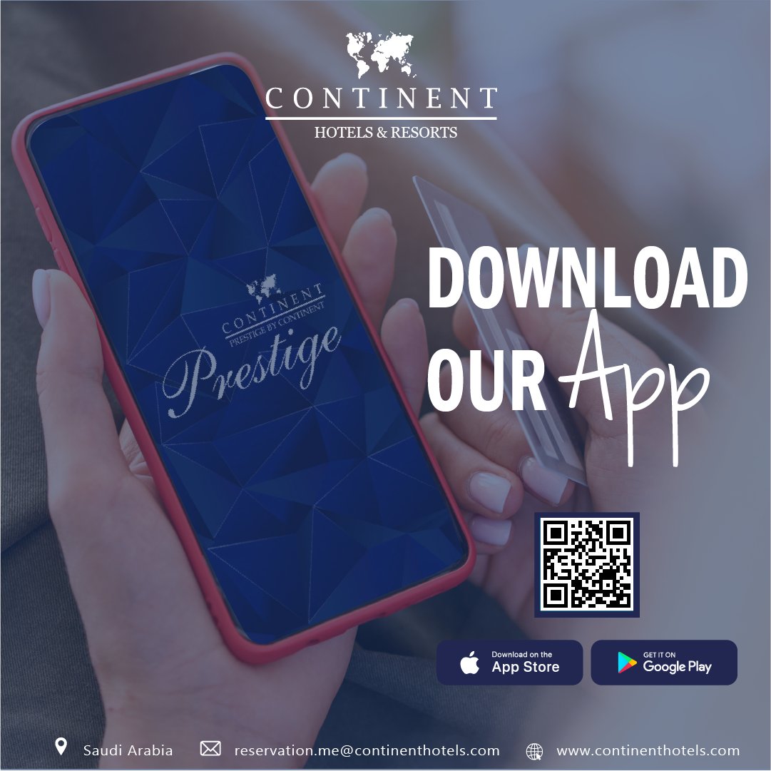 Download our 'Prestige Loyalty' and start your Reward Journey with us !

#people #staytuned #hotellifestyle #saudiarabia #hospitality #continent #continenthotel #riyad #continentworldwide #prestige